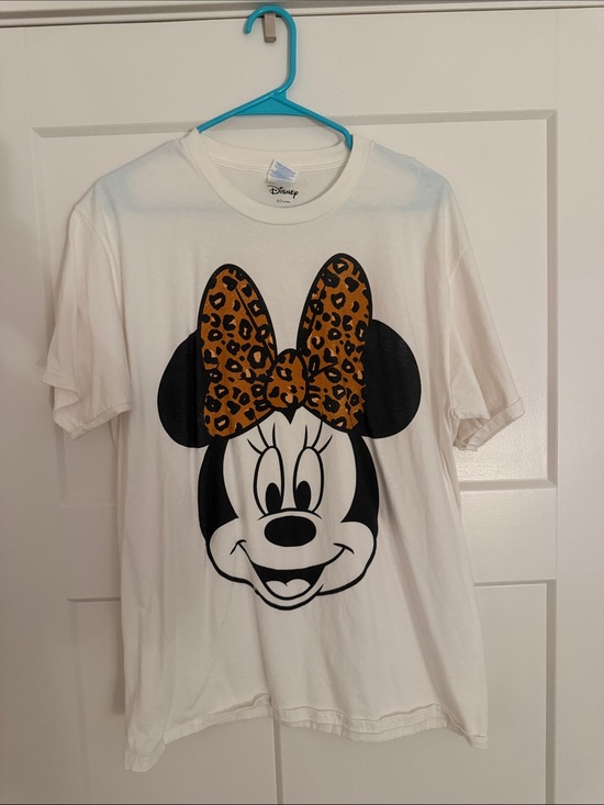 Disney Tops - Disney Minnie Mouse Leopard Bow Tee